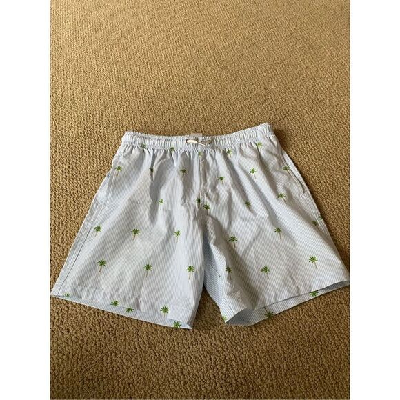Boys Bermies Seersucker with Palm Tree Print size 14 - Picture 1 of 5